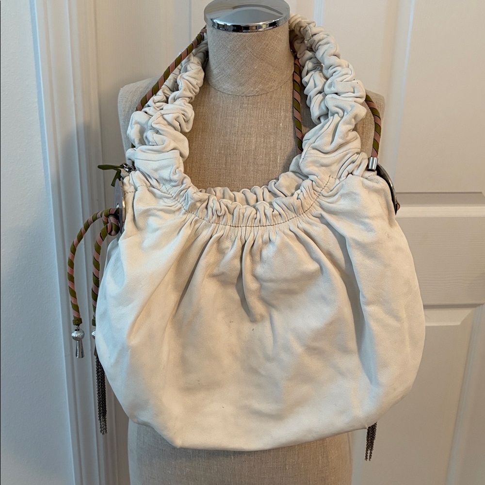 Cromia Italian White leather Women's Bag